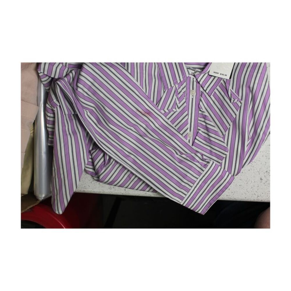 Ralph Lauren Womens Striped Shirt Dress, Purple, 10, DM - Picture 3 of 3